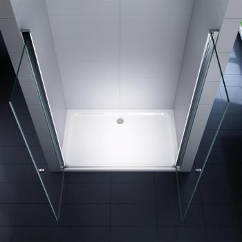 Preview: Glas Concept 24 - Nischentür - Nischendusche - Pendeltür - Hebe/Senkmechanismus - 6mm ESG - Variation (115x195cm)